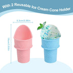 Ice Cream Maker Attachment for Kitchen Aid Stand Mixer, 2 Quart, Ice Cream & Sorbet Maker Machine, Fits and Larger Stand Mixers, with 2 Ice Cream Holder
