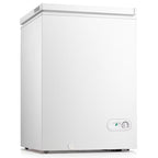KNDKO 3.5cu.ft Compact Chest Freezer, Mini Freezer with Adjustable Temperature, 2 Removable Baskets, Top Open Door, Energy Saving, Black
