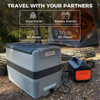 Setpower 12V Portable Refrigerator Freezer, 32 Quart Outdoor Fridge for Camping,Car Refrigerator,Electric Cooler for Truck, RV, Travel,3-Year Warranty