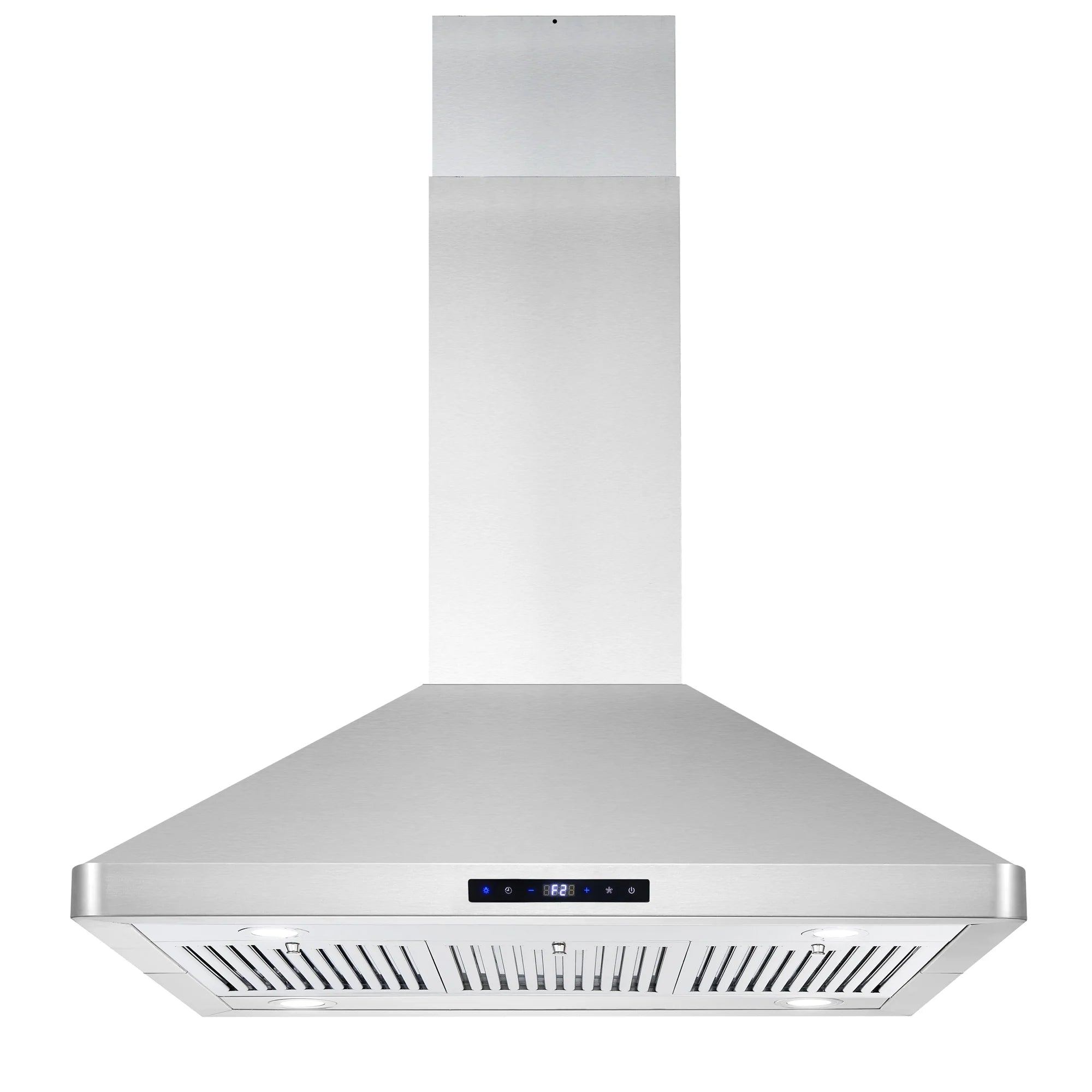 Cosmo 4 Piece Kitchen Appliance Package with 36" Freestanding Dual Fuel Range 36" Island Range Hood 24" Built-in Integrated Dishwasher & French Door Refrigerator Kitchen Appliance Bundles