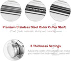 TOCOKEID 3Pcs Stainless Steel Pasta Attachment for KitchenAid Stand Mixer Included Dough Sheet Roller, Spaghetti Cutter and Fettuccine Cutter Maker