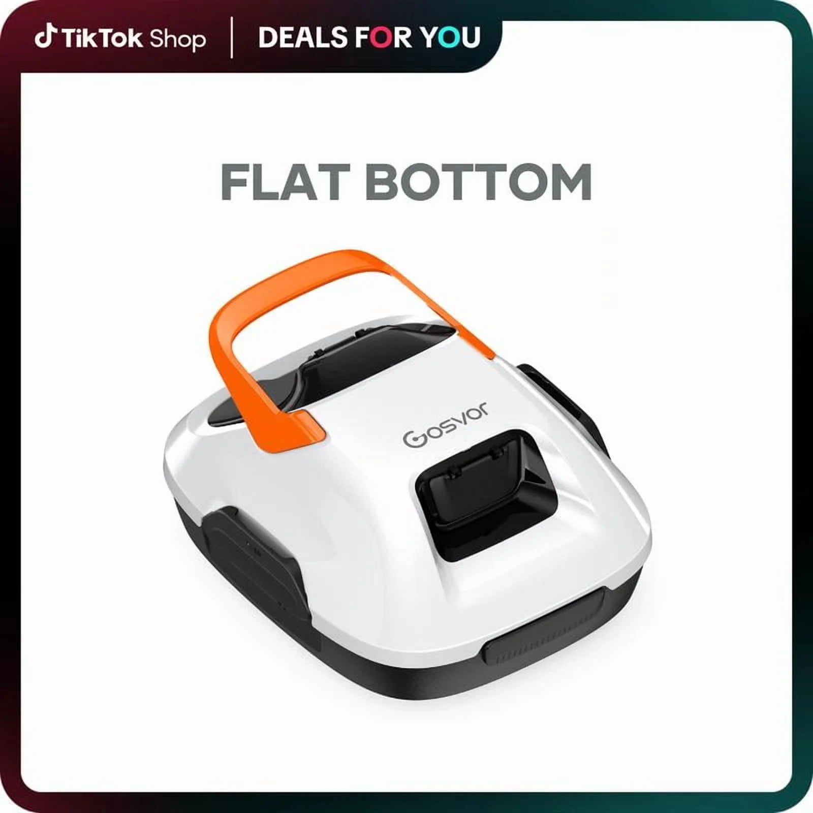 Cordless Robotic Pool Cleaner for Flat Bottom Above-Ground Pools, 90 Min Runtime, Automatic Vacuum, Portable, Self-Parking, up to 860 Sq.ft