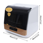 ToppiJoy Countertop Dishwasher, Compact & Portable Design, 12-20 Pieces Capacity, 3-in-1 Washing & Sterilization Modes, Perfect for Small Kitchens & Apartments