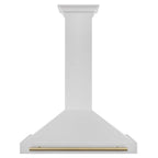ZLINE 36 ZLINE Autograph Edition DuraSnow Stainless Steel Range Hood with DuraSnow and Gold Handle (KB4SNZ-36-G)