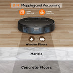 GOOVI Robot Vacuum Cleaner, Robot Vacuum Mop Combo, With Alexa/WiFi/App Connection, for Pet Hair, Hard Floor