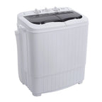 Portable Washing Machine,Compact Clothes Washing Machine, Semi Automatic Washing Machine, Mini Twin Tub Washing Machine for Apartments, Washer(7.7lbs) /Spiner(6.6lbs)