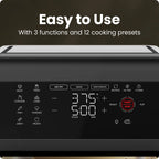 Chefman Multifunctional Digital 10 Qt. Air Fryer+ Rotisserie, Fry, Roast & Bake, 17 Presets - Black