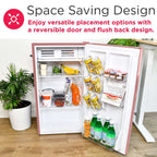 Frigidaire EFR376-C-PINK 3.2-Cu.-Ft. 65-Watt Retro Bar Fridge with Side Bottle Opener (Pink)