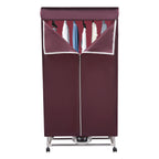 110V Wine Red Clothes Dryer Portable Travel Mini Dryer Machine 1200-1500W Electric Dryer For Homes, Apartments