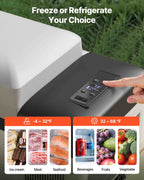 KFFKFF car refrigerator 22qt, 12 volt single zone portable refrigerator, 12/24 volt dc and 110-240 volt ac compressor cooler, refrigeration range -4�H refrigeration range, suitable for cars, trucks