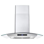 Cosmo 3 Piece Kitchen Appliance Package With 36" Electric Cooktop 36" Wall Mount Range Hood 24" Single Electric Wall Oven Kitchen Appliance Bundles