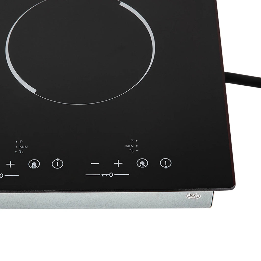 Peakora Electric Cooktop, Built-in Cooktop 3000W, Electric Stove Top with 4 Electric Burners, 9 Heating Level, Kid Safety Lock, Sensor Touch Control, 110V