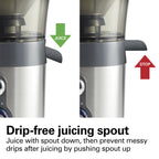 Hamilton Beach Big Mouth Easy Clean Juicer Machine for Fruits and Vegetables with Extra Large Chute, Extractor de Jugos, Stainless Steel