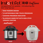 Instant Pot 6Qt RIO Chef Series 7-in-1 Multi-Cooker, Pressure Cooker, Slow Cook, & More, Black