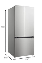 Hamilton Beach, 17.7 Cu. Ft. French Door Refrigerator, Freestanding Installation, Platinum Silver, HZ0771