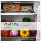 3.2 Cu.Ft Mini Fridge Freezer, Single Door Refrigerator with Adjustable Thermostat, Dorm Fridge, Compact Refrigerator for Bedroom, Apartment, Silver