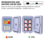 Mini Fridge Electric Cooler and Warmer, Portable Compact Thermoelectric Personal Refrigerator, 6 Liter Capacity, Chills 8-can 12oz Cans, for Car Accessories, Home, Office, Dorm or Boat, S11380