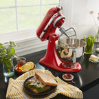 KitchenAid Deluxe Series 4.5 Quart Tilt-Head Stand Mixer with Stainless Bowl, Contour Silver, KSM97CU