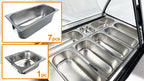 42 in. Commercial Deluxe Ice Cream Gelato 7 Pan Freezer NSF ETL Gelato Dipping Cabinet