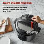 Instant Pot 6Qt RIO Chef Series 7-in-1 Multi-Cooker, Pressure Cooker, Slow Cook, & More, Black