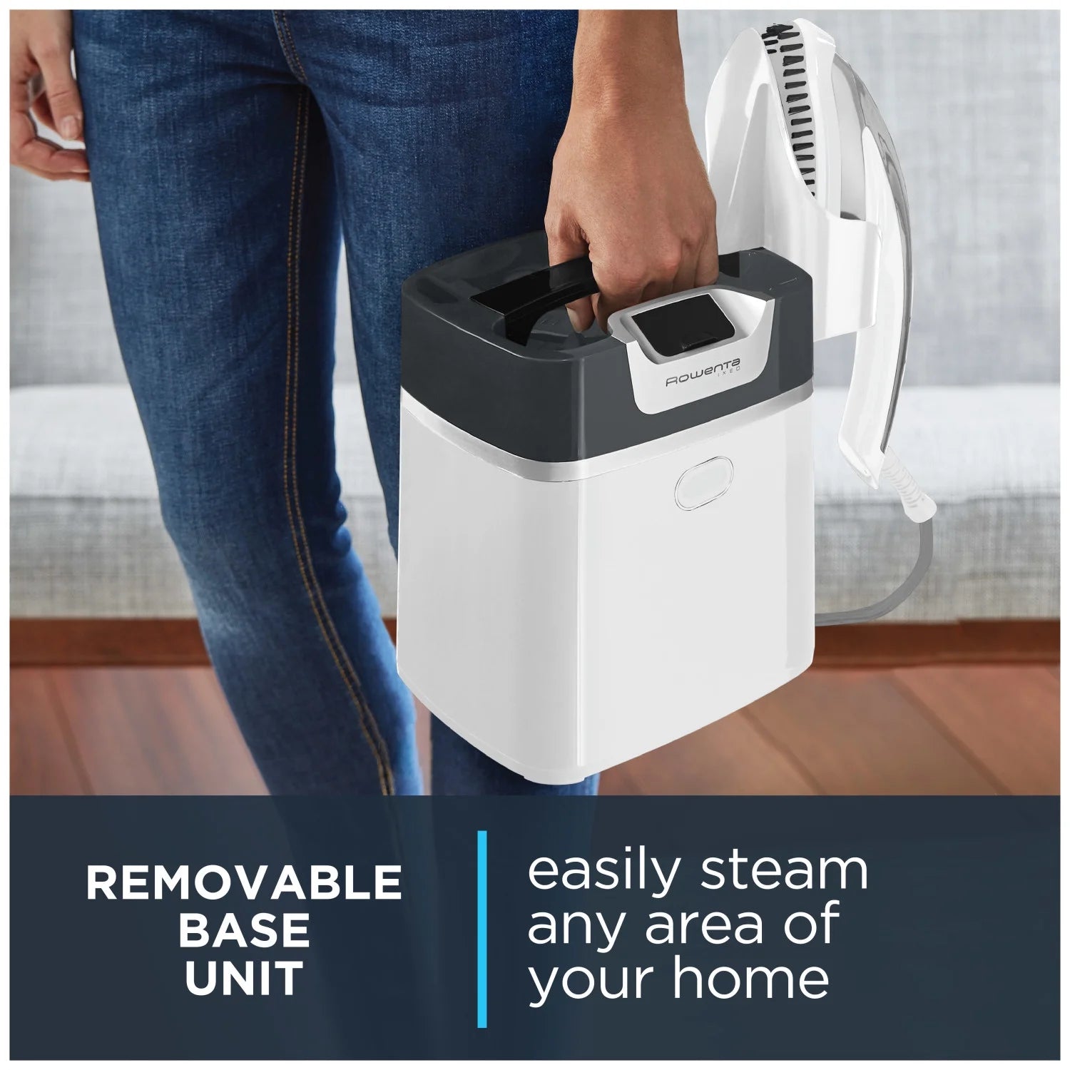Rowenta IXEO Full Size Steamer for Clothes with Ironing Board, Garment Steamer, 65 Inch, 1500 Watts, Portable, QR1410