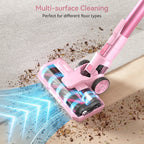 INSE Cordless Vacuum Cleaner, 6 in 1 Powerful Suction Stick ?Vacuum for Home Hardfloor Carpet Pet Hair, S11 Pro