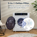 Costway 1400W Electric Tumble Compact Laundry Dryer Stainless Steel Tub 8.8lbs /2.6cu.ft