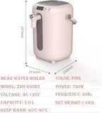 Bear Water Boiler, Electric Hot Water Pot, Safety Lock, Instant Heating for Coffee & Tea, Auto-Shutoff & Boil Dry Protection, 3.0L, Pink