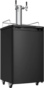 Edgestar Kc2000twin 20" Wide Dual Tap Kegerator For Full Size Kegs - Black