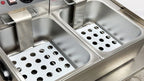 NSF 3500W Commercial Electric Countertop Fryer, Stainless Steel Commercial Deep Fryer, Dual Tank 12L