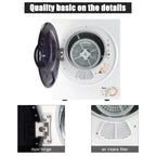 Ktaxon 1.6 cu. ft. Electric Tumble Compact Cloth Dryer Stainless Steel Wall Mounted, White