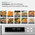 VAL CUCINA 10-IN-1 AIR FRYER TOASTER OVEN -  BRUSHED STAINLESS STEEL