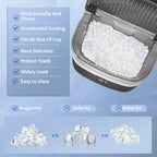 Moifoi Nugget Ice Maker Countertop, Portable Ice Machine with Self-Cleaning Function, 35lbs/24H, Easy Operation, Silver