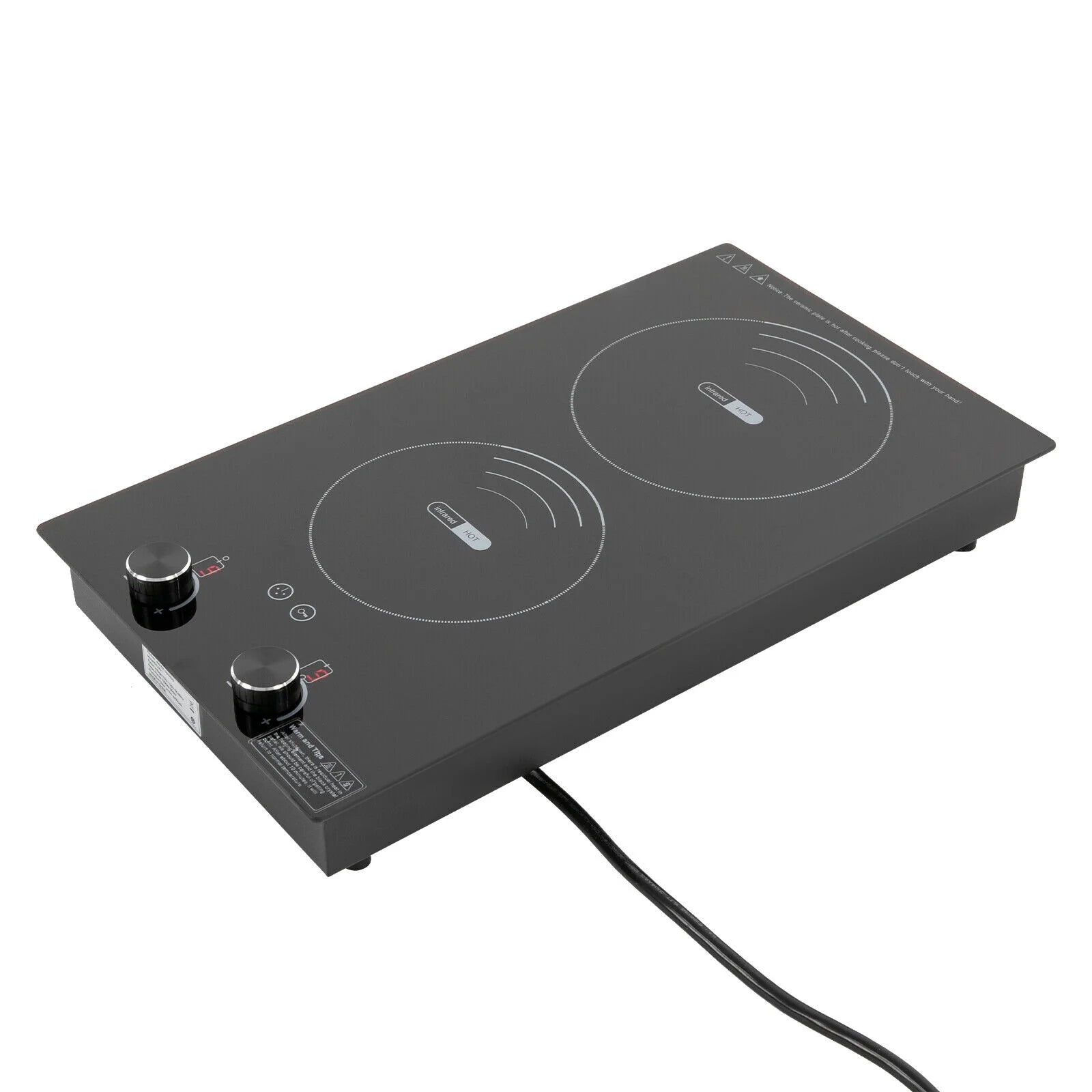 Electric Hob Cook Top Stove 110V Induction Cooktop 2 Burners Ceramic Cooktop