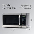 Farberware 1.1 Cu. Ft. 1000-Watt Compact Microwave Oven, Black
