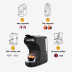 HiBREW H1A 4-in-1 Capsule Coffee Machine - 19Bar Espresso Maker for Hot/Cold Brews Black