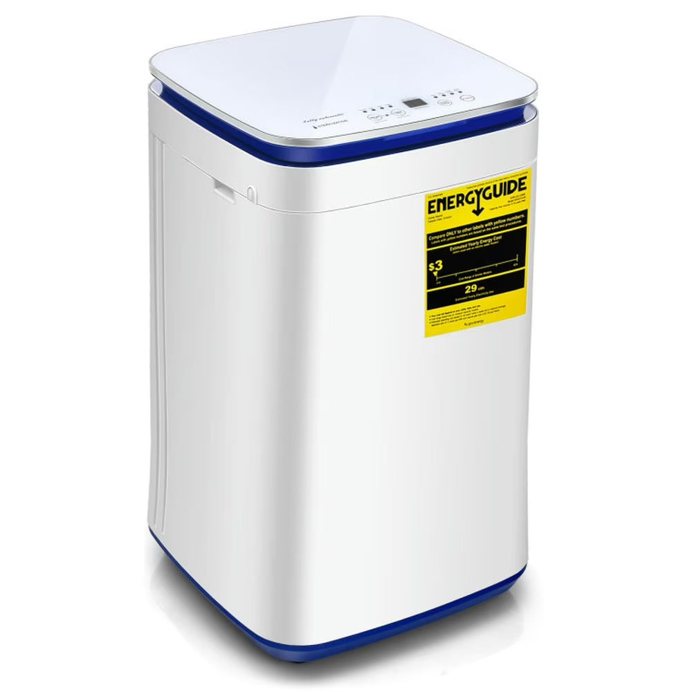 GVN Washer, Washing Machine,Laundry Machines,7.7 lbs Compact Full Automatic Washing Machine with Heating Function Pump
