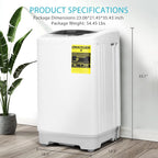VIVOHOME Full-Automatic Washing Machine with Built in Drain Pump Spin Dryer, 1.32cu.ft 13 lbs Capacity