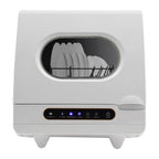 Portable Countertop Dishwasher 5 Washing Programs with Water Tank Leak-Proof Dry 360° Rotation Flushing, Uitable for Homes Kitchen Apartments Dormitories Campers