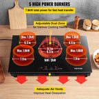 VEVOR 30'' Radiant Electric Cooktop in Black with 4 Burners
