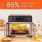 Elite Gourmet French Door 23 L Air Fryer Oven, Black - Programmable