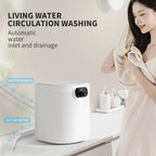 SIMATE Portable Washing Machine, Full Automatic Mini Washer with Spin Function, Compact Laundry Machine for Underwear, Socks, Baby Clothes, 30W, 7L