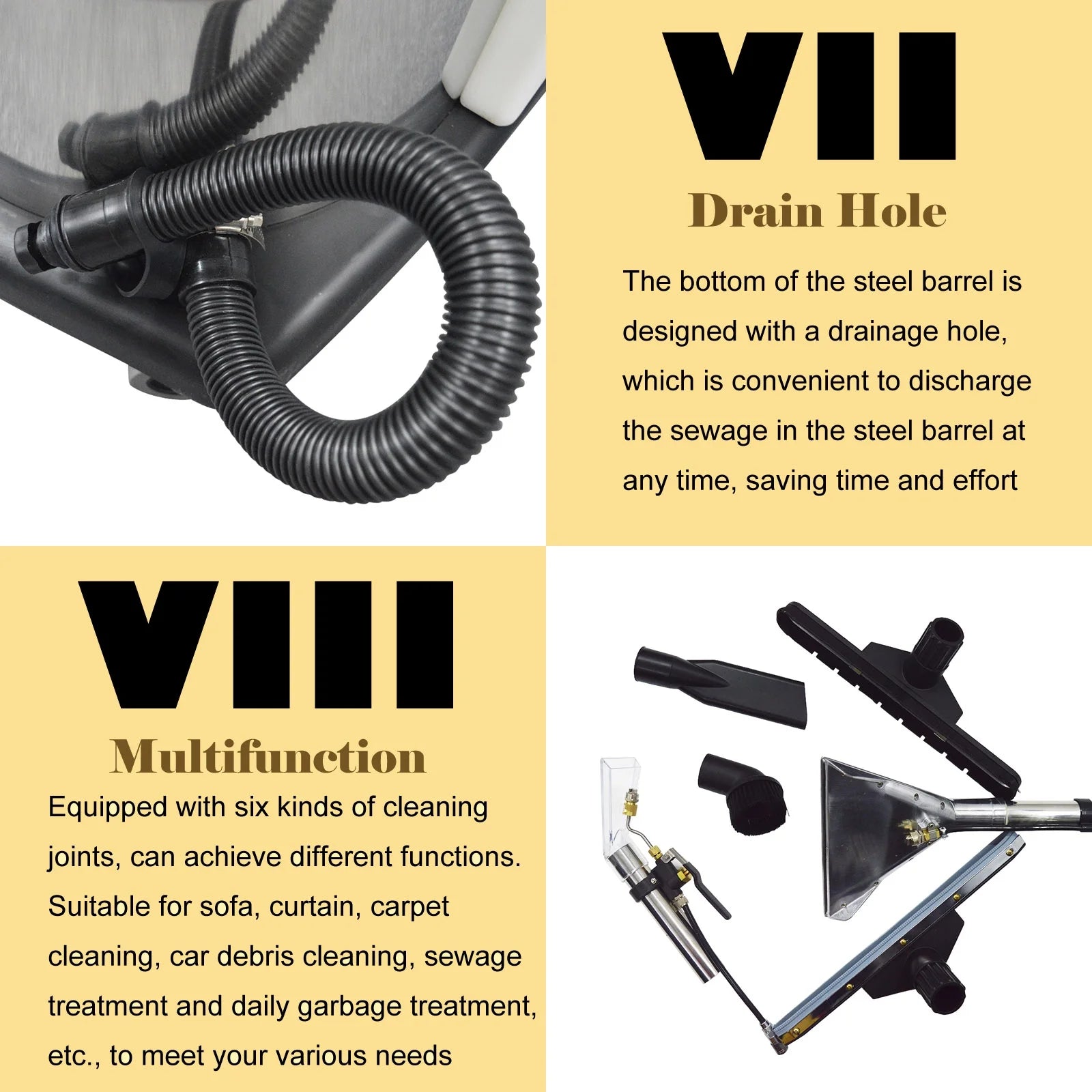 INTBUYING Carpet Cleaning Machine Carpet Extractor 30L/40L/60L/80L 110V/220V