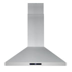 Cosmo 5 Piece Kitchen Appliance Package with 36" Freestanding Gas Range 36" Island Range Hood 24" Built-in Fully Integrated Dishwasher French Door Refrigerator & 48 Bottle Wine Refrigerator