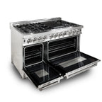 ZLINE 48 in. Professional 6.0 cu. ft. 7 Gas Burner/Electric Oven Range in Stainless Steel (RA48)