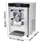 KFFKFF Commercial Hard Serve Ice Cream Machine Maker with a Yield of 12 Liters per Hour for Single Flavor