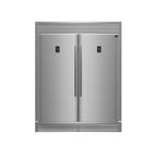 FORNO Premium 3-Piece Kitchen Bundle - FORNO Galiano 48" Freestanding Dual Fuel Range, FORNO Rizzuto 60" W. Dual Combo Convertible Refrigerator, FORNO 48" Wall Mount Range Hood - FBDL-017-02US