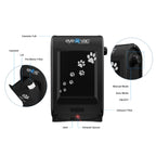 EyeVac Pet EVPET-PB 6.5 Qt Stationary Touchless Vacuum, Black w/ Paw Prints