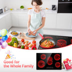 Sunmaki 30 Inch Electric Stove Cooktop 8500W Built-in Electric Stove Cooktop with 5 Burners, Sensor Touch Control Safety Lock,220-240v, Hard Wire, No Plug