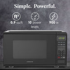 Farberware Countertop Microwave Ov 1100 Watts, 2.2 cu ft - Smart Sensor With LED Lighting and Child Lock - Perfect for Apartments and Dorms - Easy Clean Black Interior, Stainless Steel